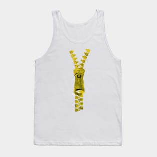 Yellow ZIp Tank Top